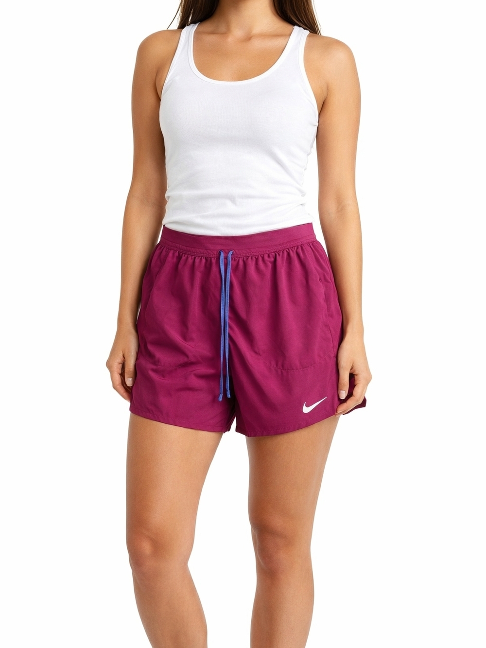 Nike Dri-FIT Running Shorts Pink Womens Size M Built-In Liner Athletic Active